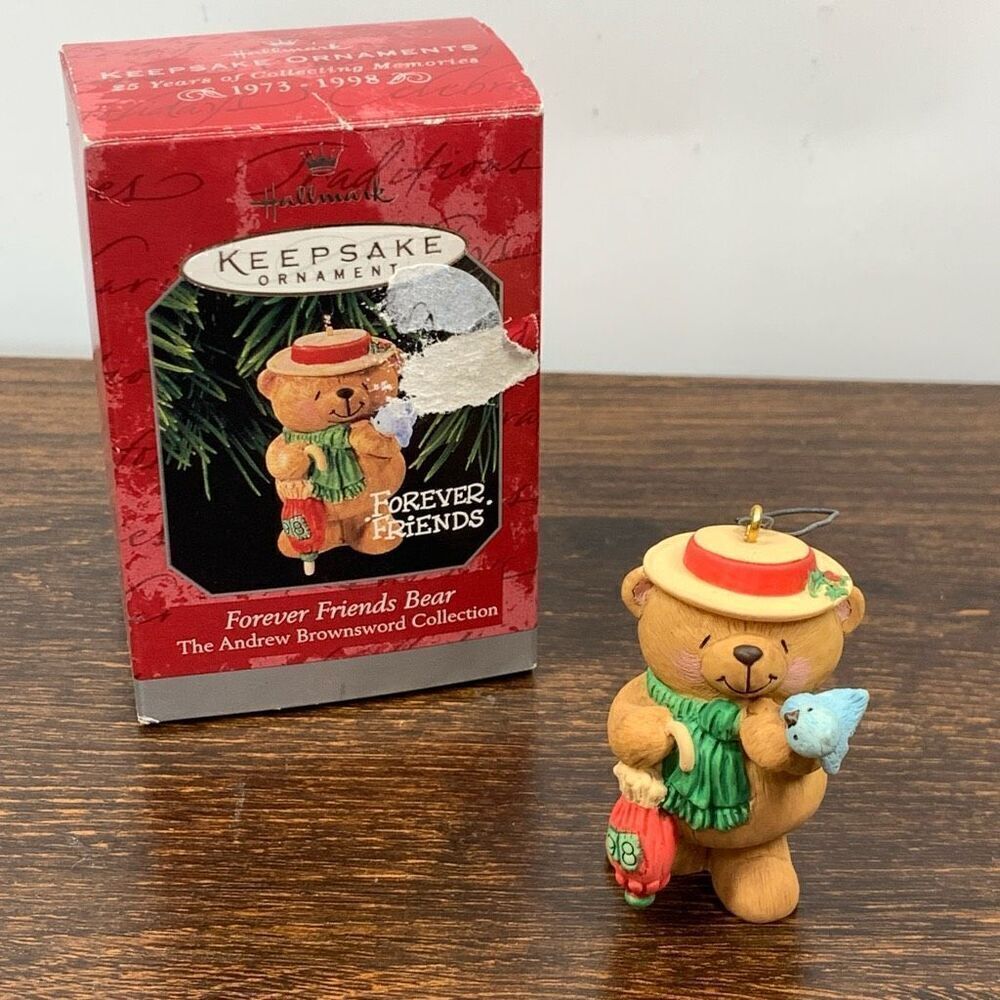 Hallmark Keepsake Forever Friends Bear 1998 Ornament Multicolor